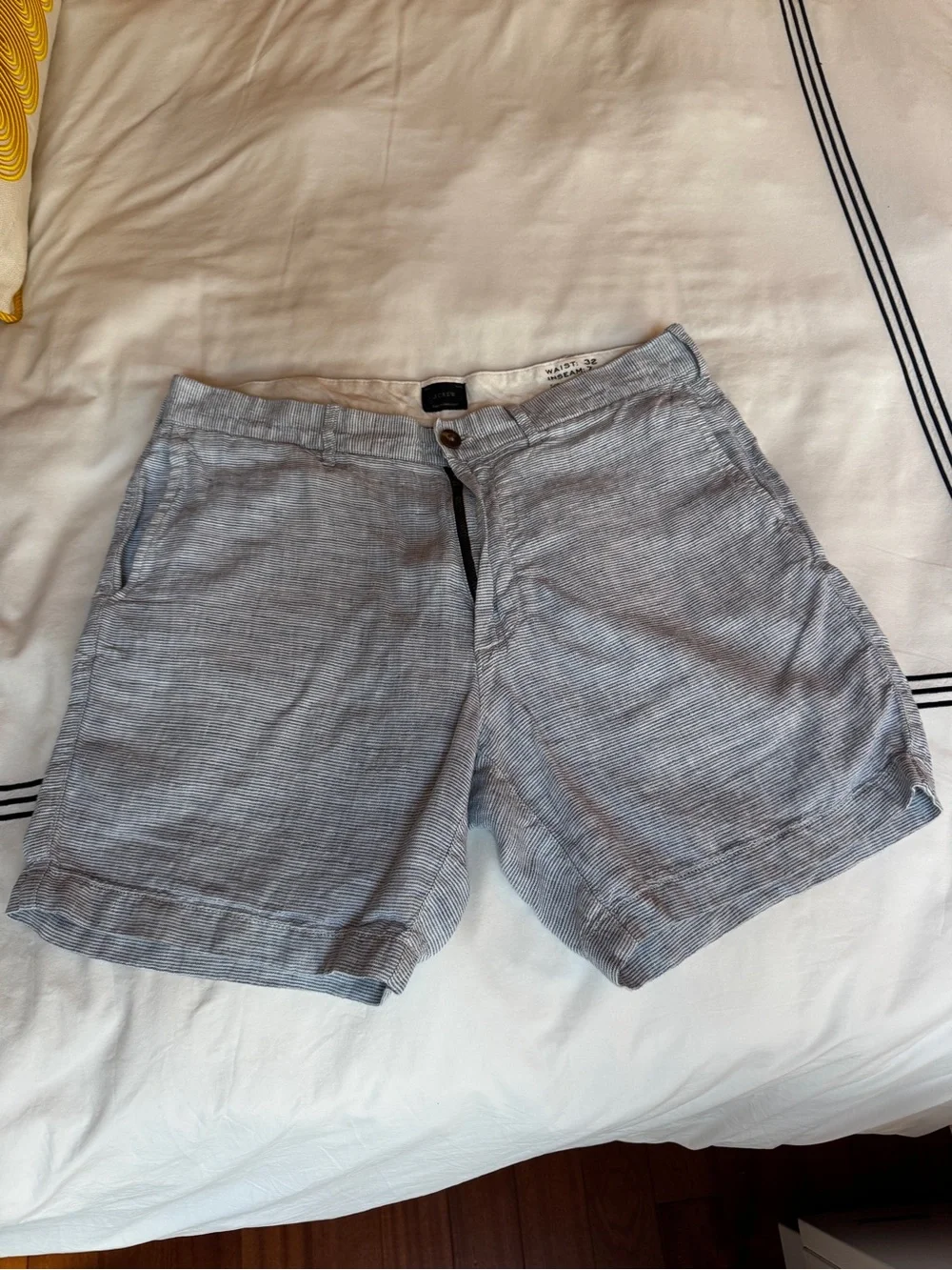 J. Crew Blue Striped shorts - 32” Waist, 7” Inseam